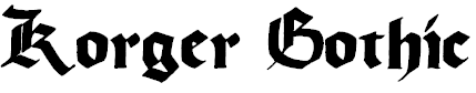 Free Font Korger Gothic