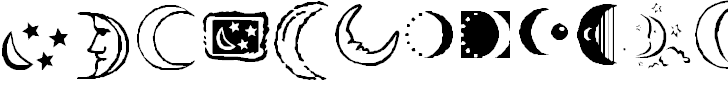 Free Font KR Crescent Moons