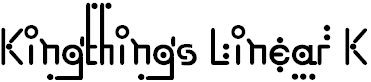 Free Font Kingthings Linear K