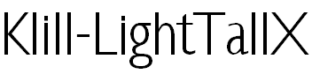 Free Font Klill-LightTallX