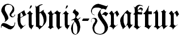 Free Font Leibniz-Fraktur