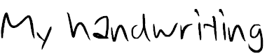 Free Font My handwriting