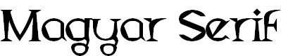 Free Font Magyar Serif