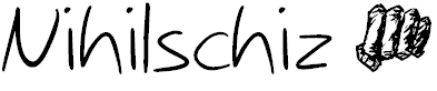 Free Font Nihilschiz Handwriting