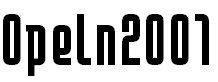 Free Font Opeln2001