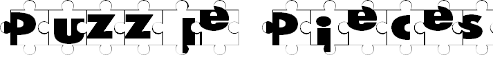 Font Font Puzzle Pieces