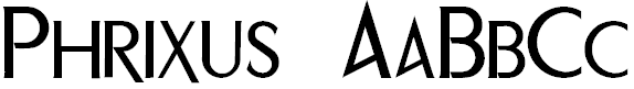 Free Font Phrixus