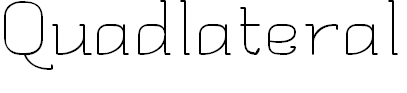 Free Font Quadlateral