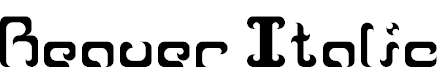 Free Font Reaver Italic