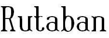 Free Font Rutaban