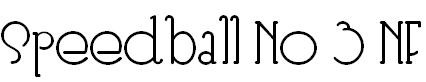 Font Font Speedball No 3