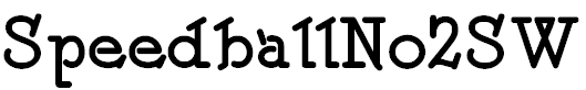 Free Font Speedball No 2