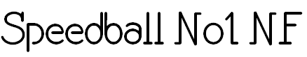 Free Font Speedball No 1