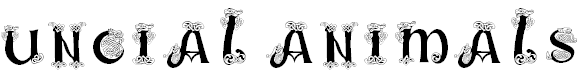 Font Font Uncial Animals