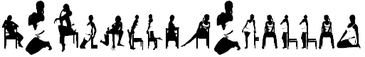 Free Font WomanSilhouettes
