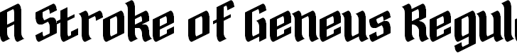 Free Font A Stroke of Geneus1