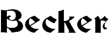 Free Font Becker