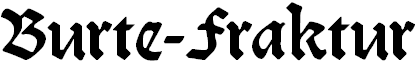 Free Font Burte-Fraktur
