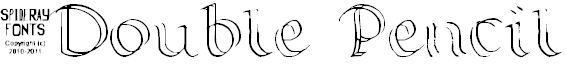 Font Font Calligraphy Double Pencil