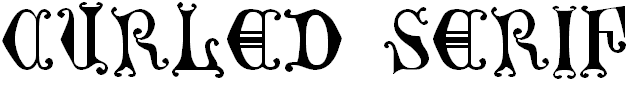Font Font Curled Serif