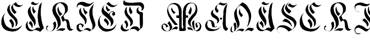 Font Font Curved Manuscript, 17th c.