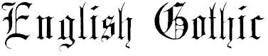 Font Font English Gothic, 17th c.