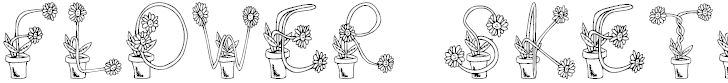 Font Font Flower Sketches