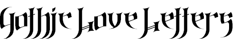 Font Font Gothic Love Letters