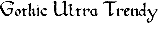 Font Font Gothic Ultra Trendy