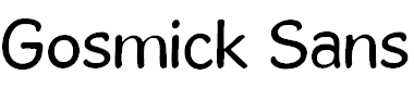 Free Font Gosmick Sans