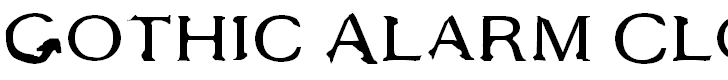Font Font Gothic Alarm Clock