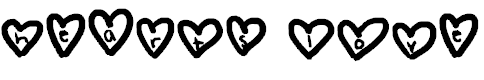 Font Font hearts love