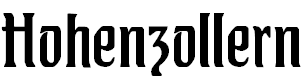 Font Font Hohenzollern
