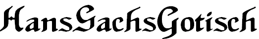 Free Font HansSachsGotisch