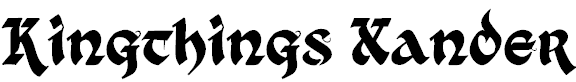 Free Font Kingthings Xander