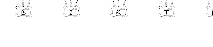 Free Font KR Birthday Cake