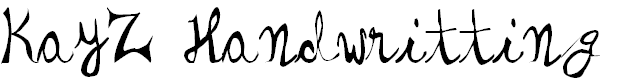 Free Font KayZ Handwritting