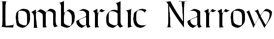 Free Font Lombardic Narrow