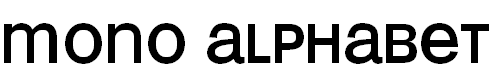 Free Font Mono Alphabet