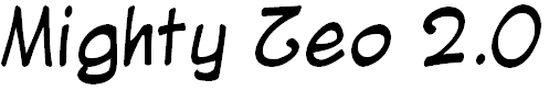 Free Font Mighty Zeo 2.0