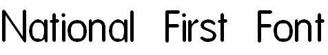 Free Font National First Font