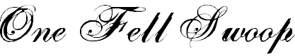 Free Font One Fell Swoop