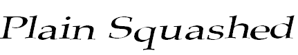 Font Font Plain Squashed