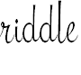 Free Font Riddle