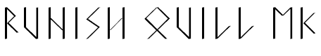 Free Font Runish Quill MK