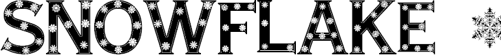 Free Font Snowflake Letters