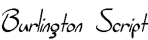 Free Font SF Burlington Script