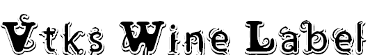 Font Font Vtks Wine Label
