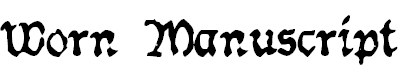 Free Font Worn Manuscript