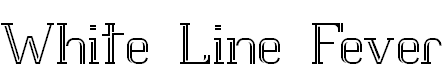 Free Font White Line Fever